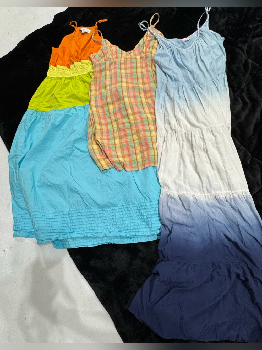 Assorted Colorblock and Plaid Summer dresses